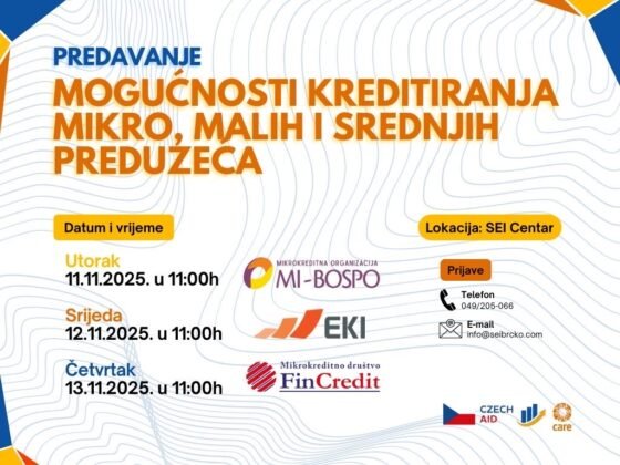 POZIV NA PREDAVANJA: „Mogućnosti kreditiranja mikro, malih i srednjih preduzeća“ 