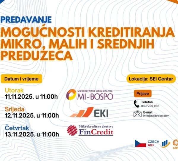 POZIV NA PREDAVANJA: „Mogućnosti kreditiranja mikro, malih i srednjih preduzeća“ 