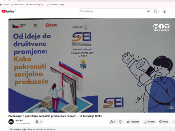 Iskazan interes medija o predavanju u SEI centru o socijalnom poduzetništvu